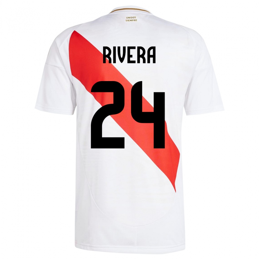 Kinder Peru José Rivera #24 Weiß Heimtrikot Trikot 24-26 T-Shirt Schweiz