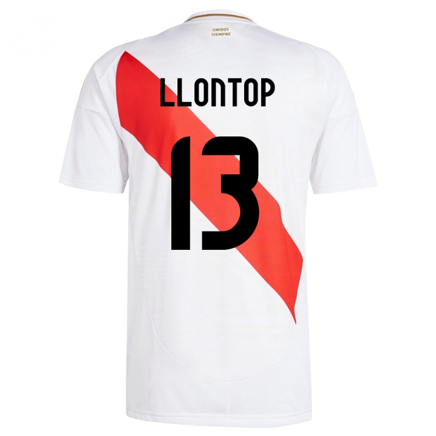 Kinder Peru Mathías Llontop #13 Weiß Heimtrikot Trikot 24-26 T-Shirt Schweiz