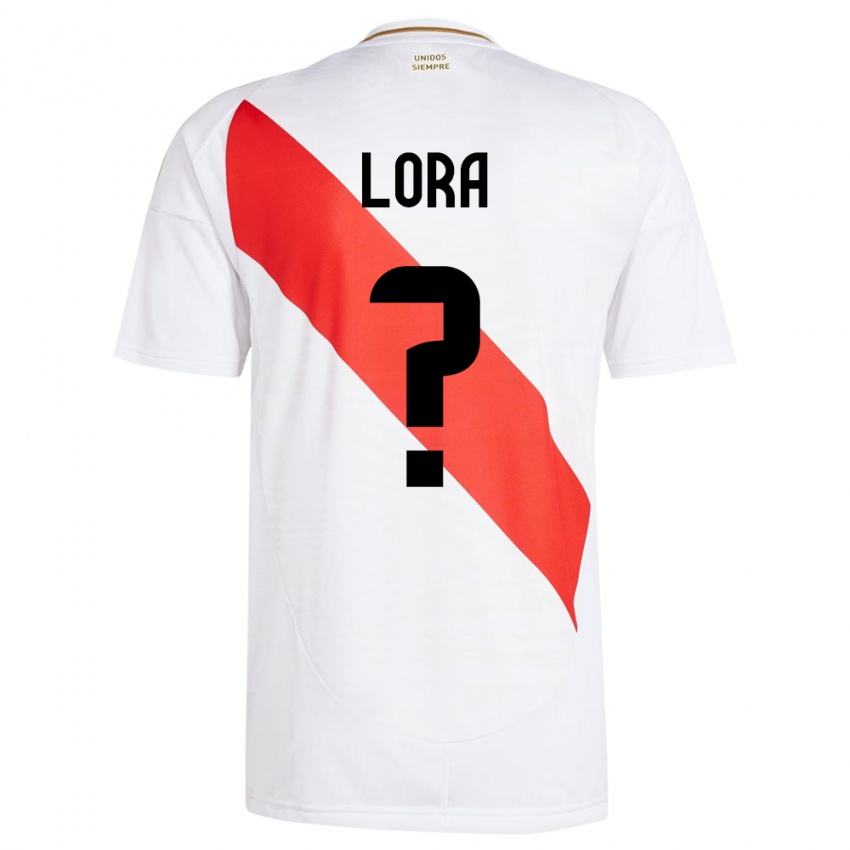 Kinder Peru Fabrizio Lora #0 Weiß Heimtrikot Trikot 24-26 T-Shirt Schweiz