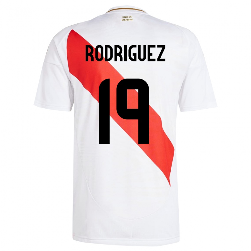 Kinder Peru Mateo Rodríguez #19 Weiß Heimtrikot Trikot 24-26 T-Shirt Schweiz