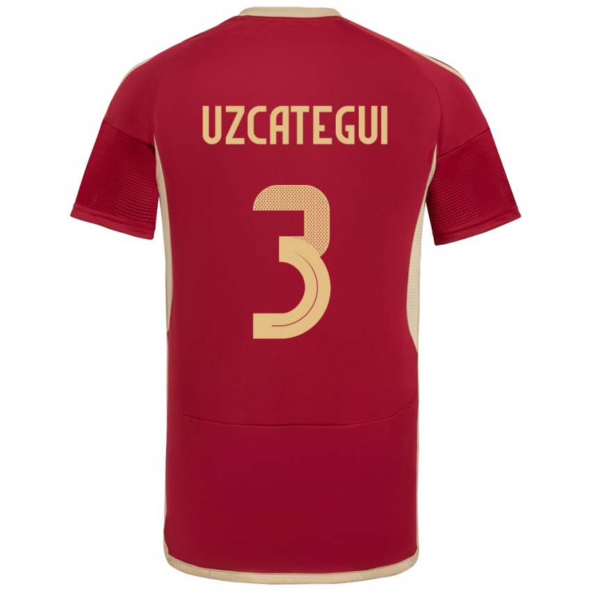 Kinder Venezuela Rafael Uzcátegui #3 Burgund Heimtrikot Trikot 24-26 T-Shirt Schweiz