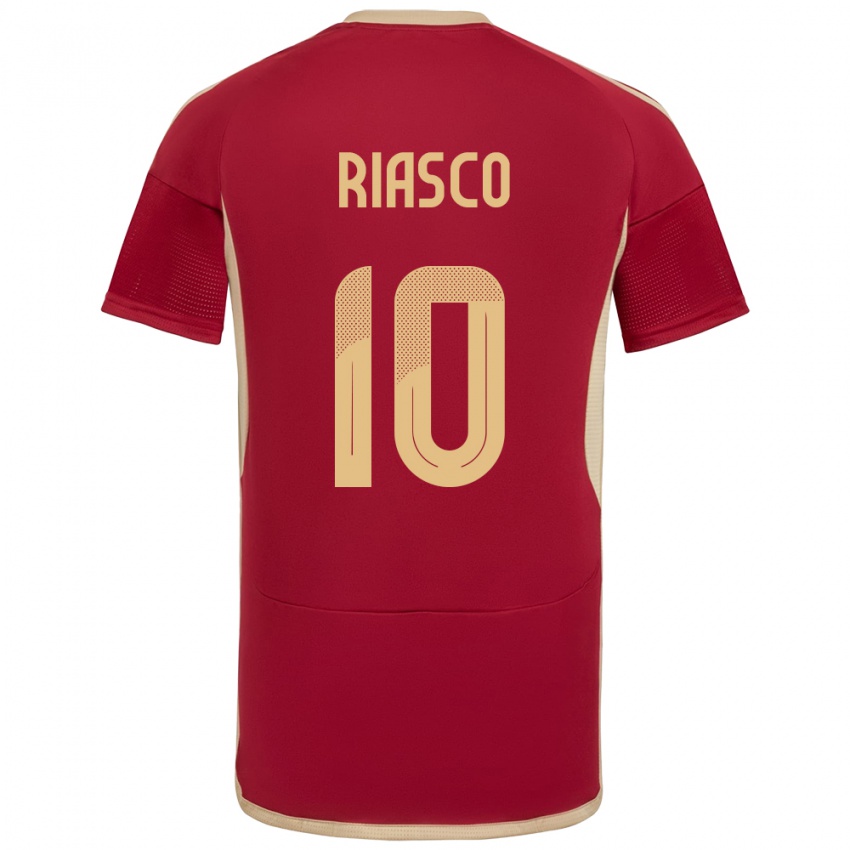 Kinder Venezuela José Riasco #10 Burgund Heimtrikot Trikot 24-26 T-Shirt Schweiz