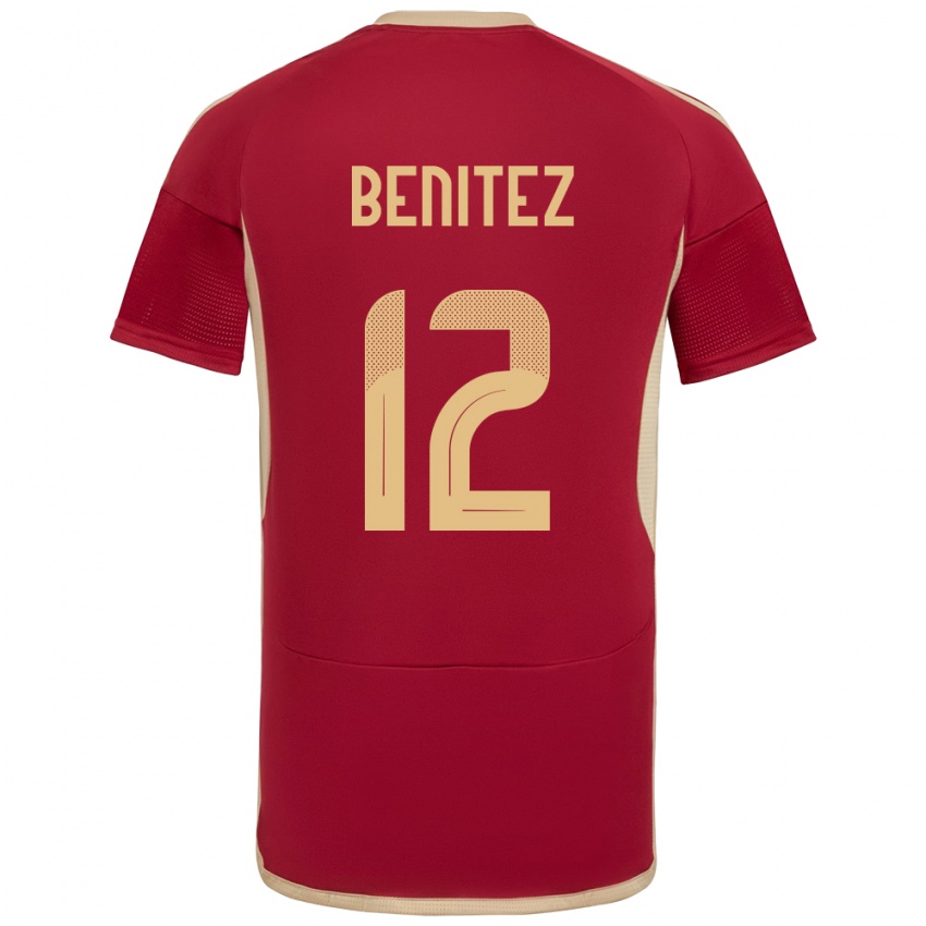 Kinder Venezuela Frankarlos Benítez #12 Burgund Heimtrikot Trikot 24-26 T-Shirt Schweiz