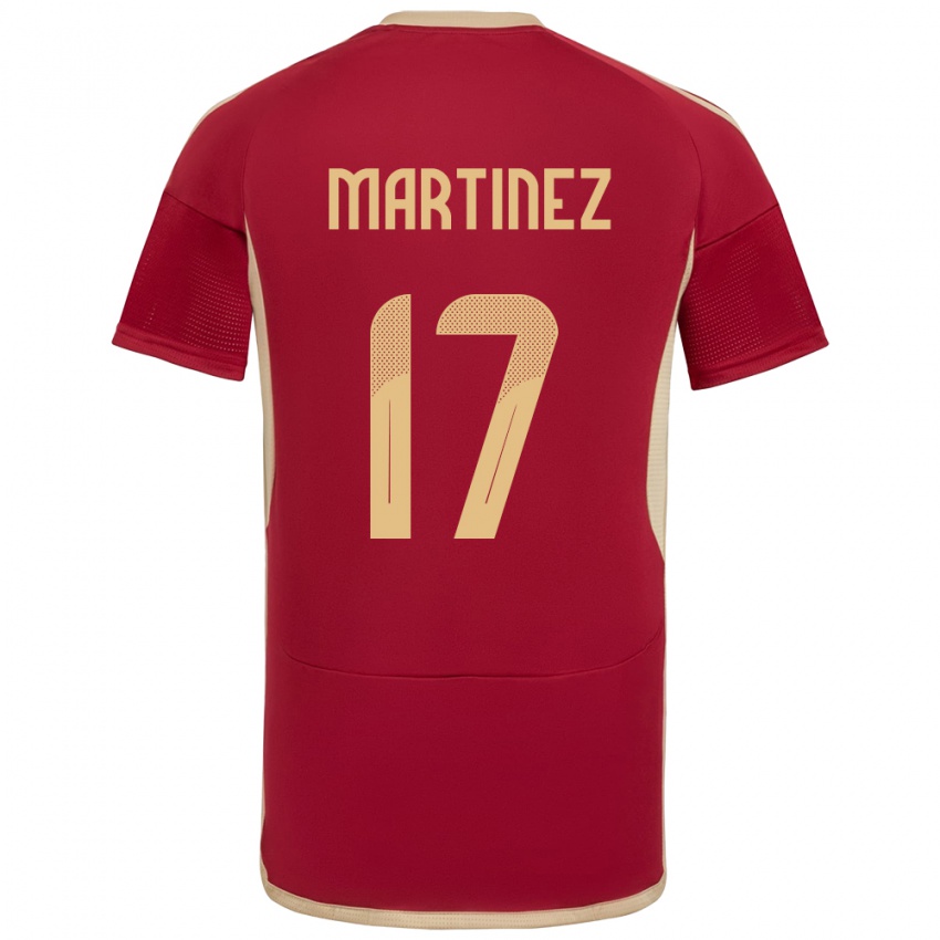 Kinder Venezuela David Martínez #17 Burgund Heimtrikot Trikot 24-26 T-Shirt Schweiz