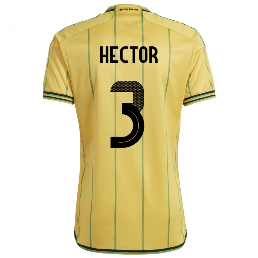 Kinder Jamaika Michael Hector #3 Gelb Heimtrikot Trikot 24-26 T-Shirt Schweiz