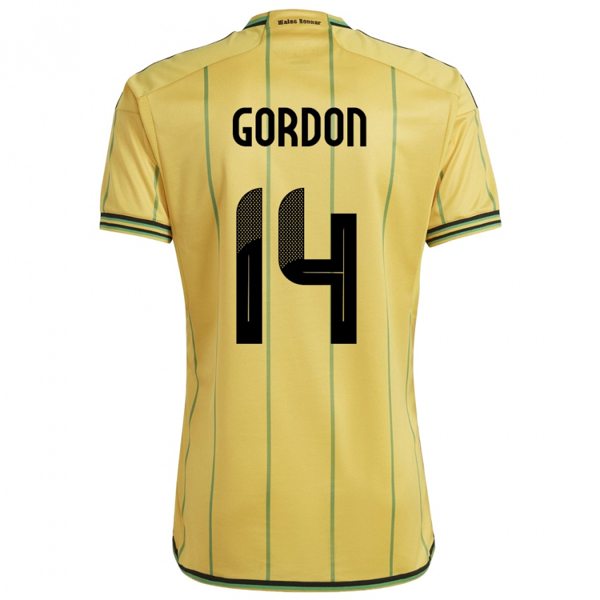 Kinder Jamaika Ashton Gordon #14 Gelb Heimtrikot Trikot 24-26 T-Shirt Schweiz