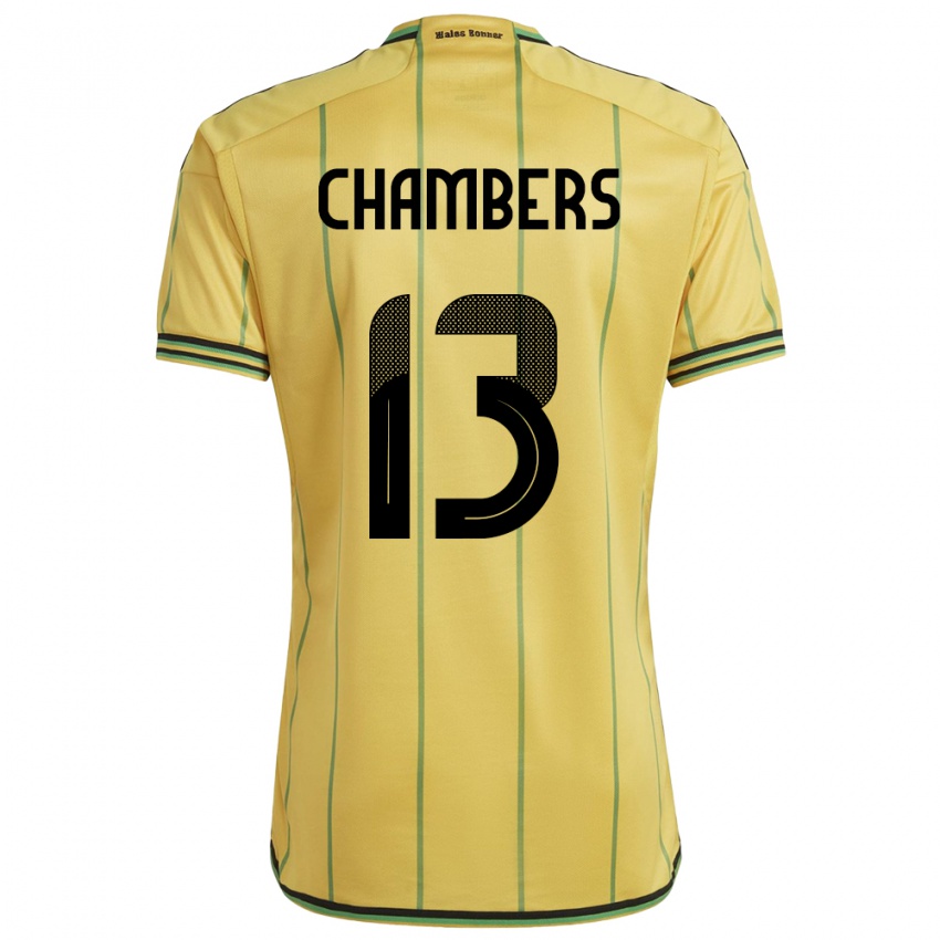 Kinder Jamaika Chris-Ann Chambers #13 Gelb Heimtrikot Trikot 24-26 T-Shirt Schweiz