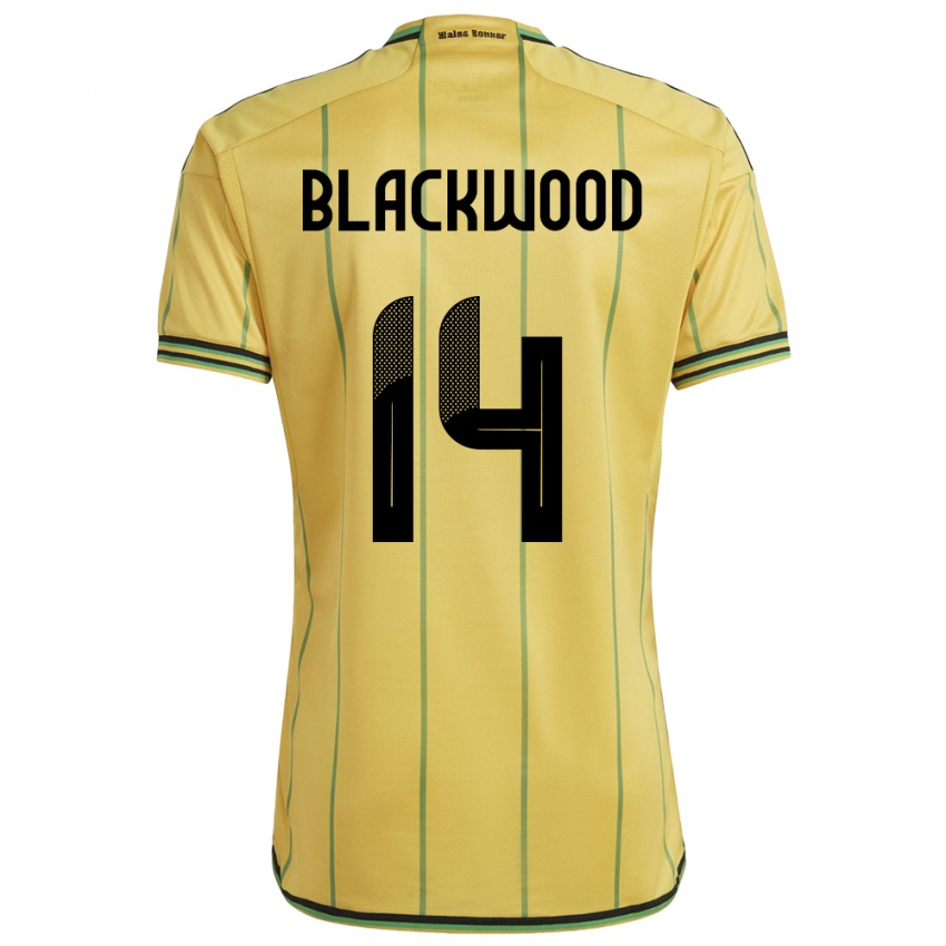 Kinder Jamaika Deneisha Blackwood #14 Gelb Heimtrikot Trikot 24-26 T-Shirt Schweiz