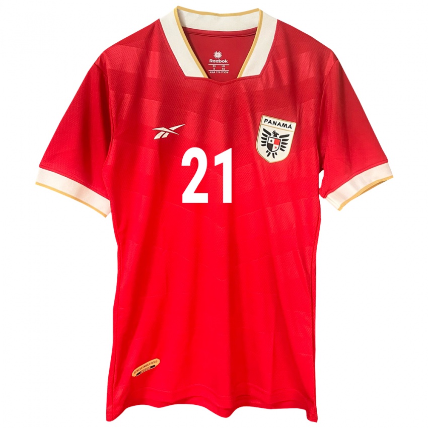 Kinder Panama Nicole De Obaldía #21 Rot Heimtrikot Trikot 24-26 T-Shirt Schweiz