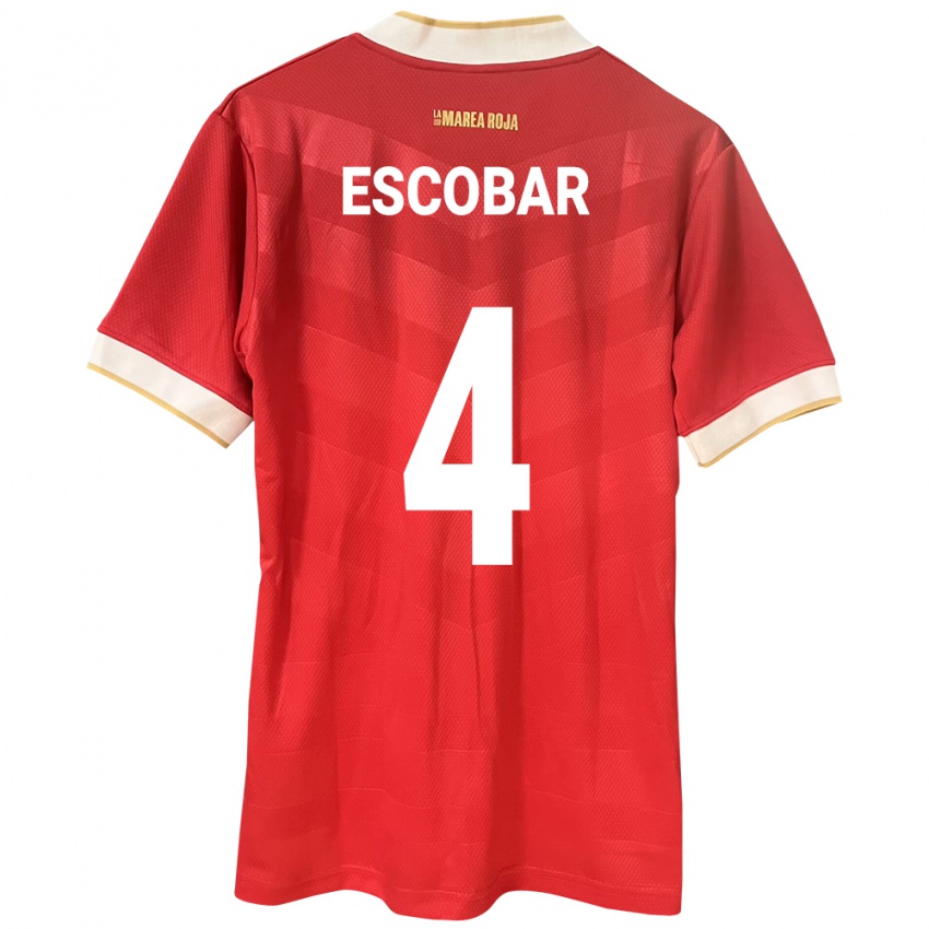 Kinder Panama Fidel Escobar #4 Rot Heimtrikot Trikot 24-26 T-Shirt Schweiz