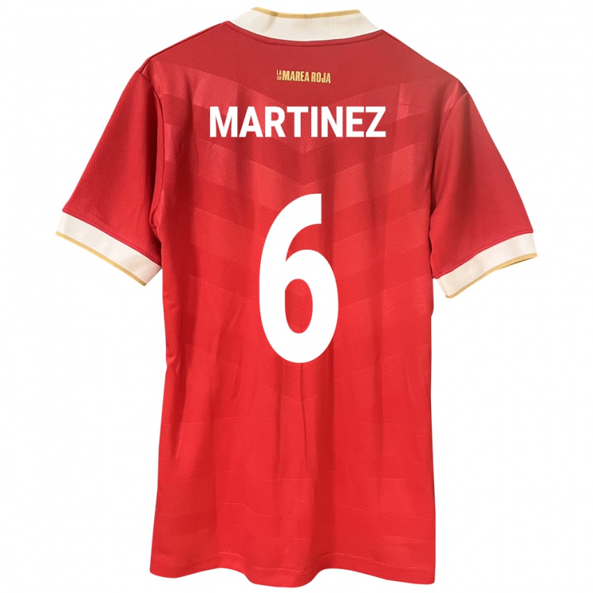 Kinder Panama Christian Martínez #6 Rot Heimtrikot Trikot 24-26 T-Shirt Schweiz