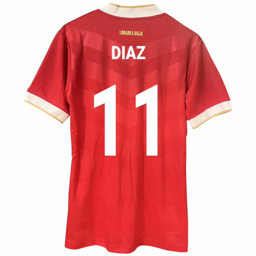 Kinder Panama Ismael Díaz #11 Rot Heimtrikot Trikot 24-26 T-Shirt Schweiz