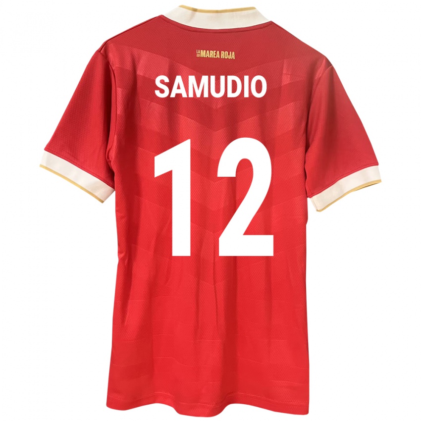 Kinder Panama César Samudio #12 Rot Heimtrikot Trikot 24-26 T-Shirt Schweiz