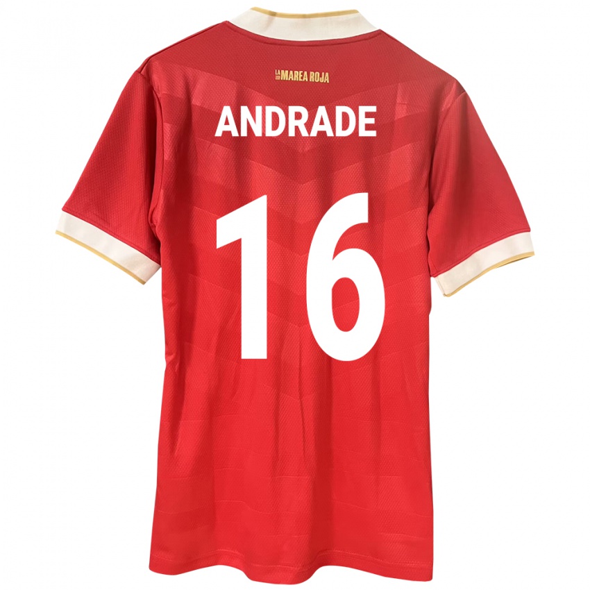 Kinder Panama Andrés Andrade #16 Rot Heimtrikot Trikot 24-26 T-Shirt Schweiz