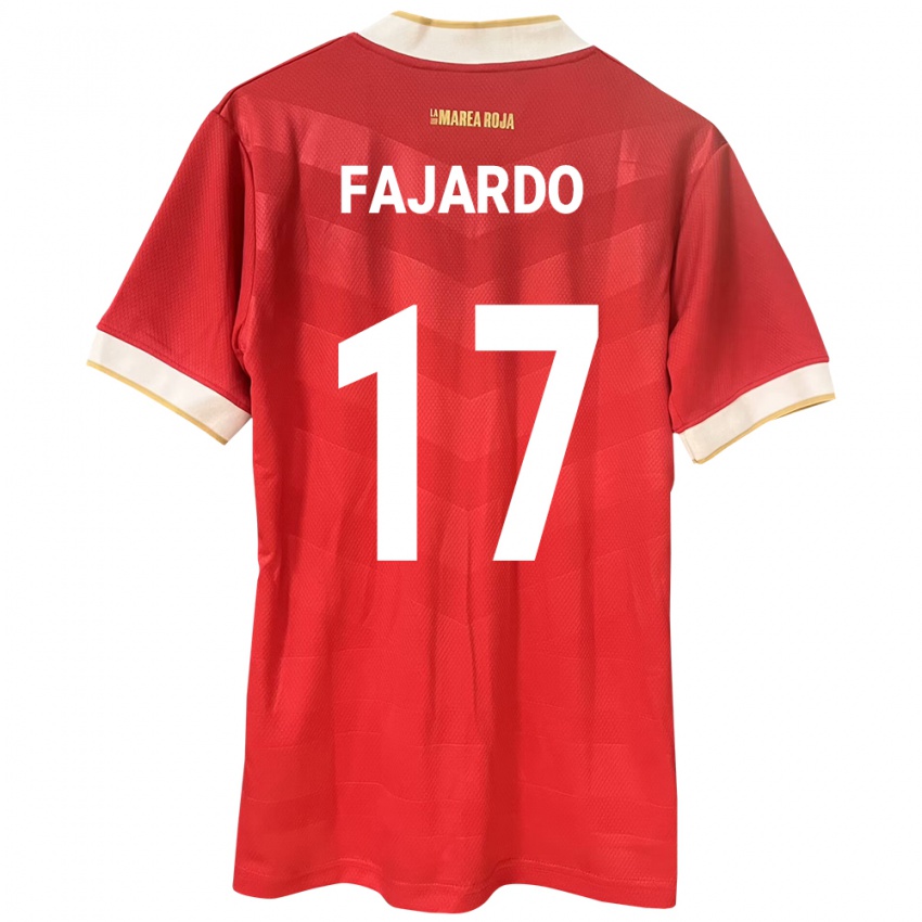 Kinder Panama José Fajardo #17 Rot Heimtrikot Trikot 24-26 T-Shirt Schweiz