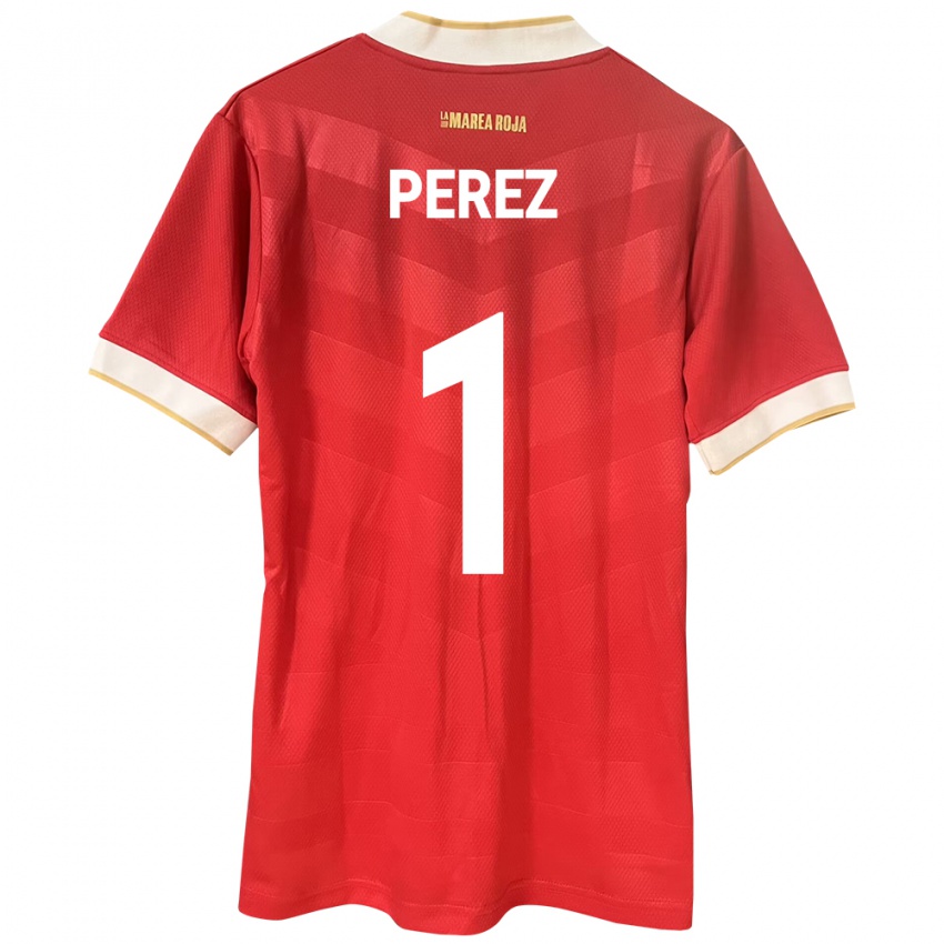 Kinder Panama Miguel Pérez #1 Rot Heimtrikot Trikot 24-26 T-Shirt Schweiz