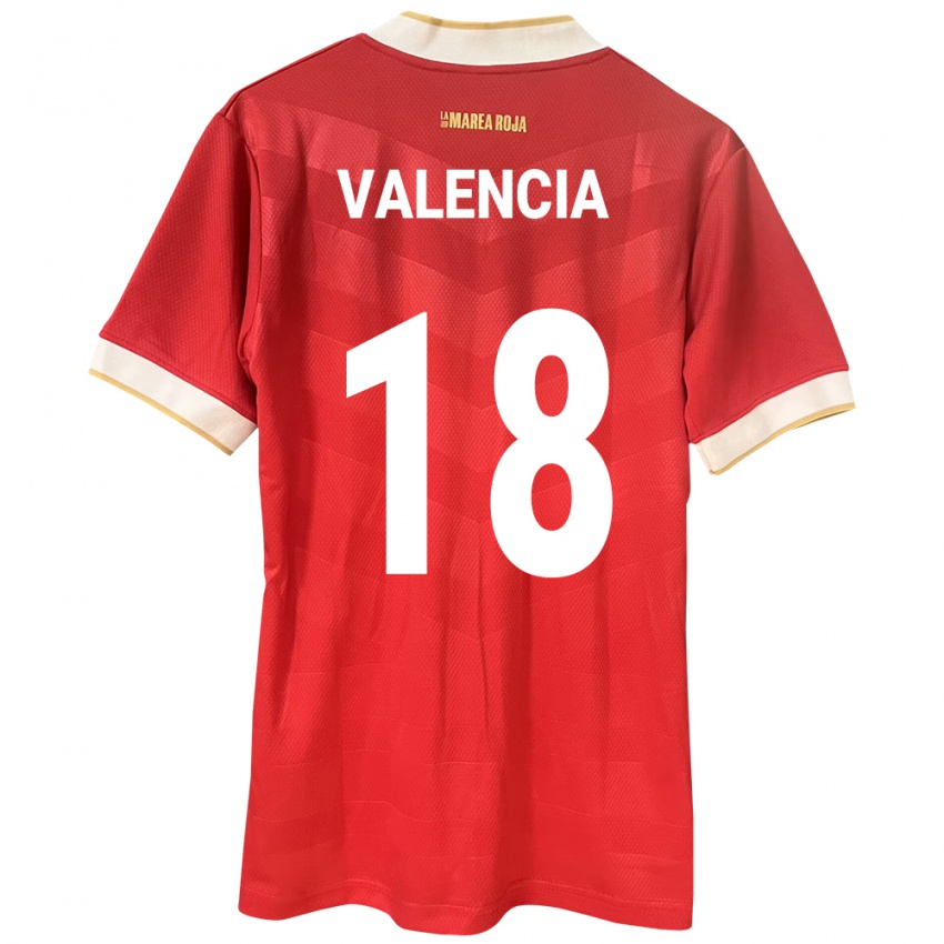 Kinder Panama Omar Valencia #18 Rot Heimtrikot Trikot 24-26 T-Shirt Schweiz