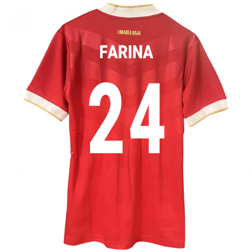 Kinder Panama Edgardo Fariña #24 Rot Heimtrikot Trikot 24-26 T-Shirt Schweiz