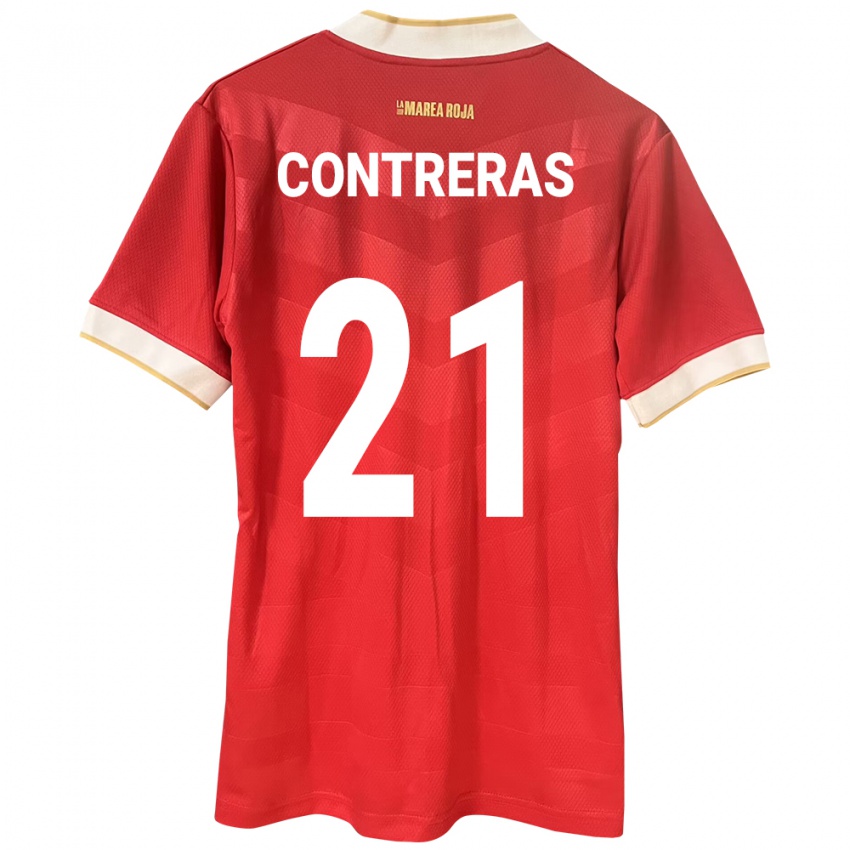 Kinder Panama Davis Contreras #21 Rot Heimtrikot Trikot 24-26 T-Shirt Schweiz