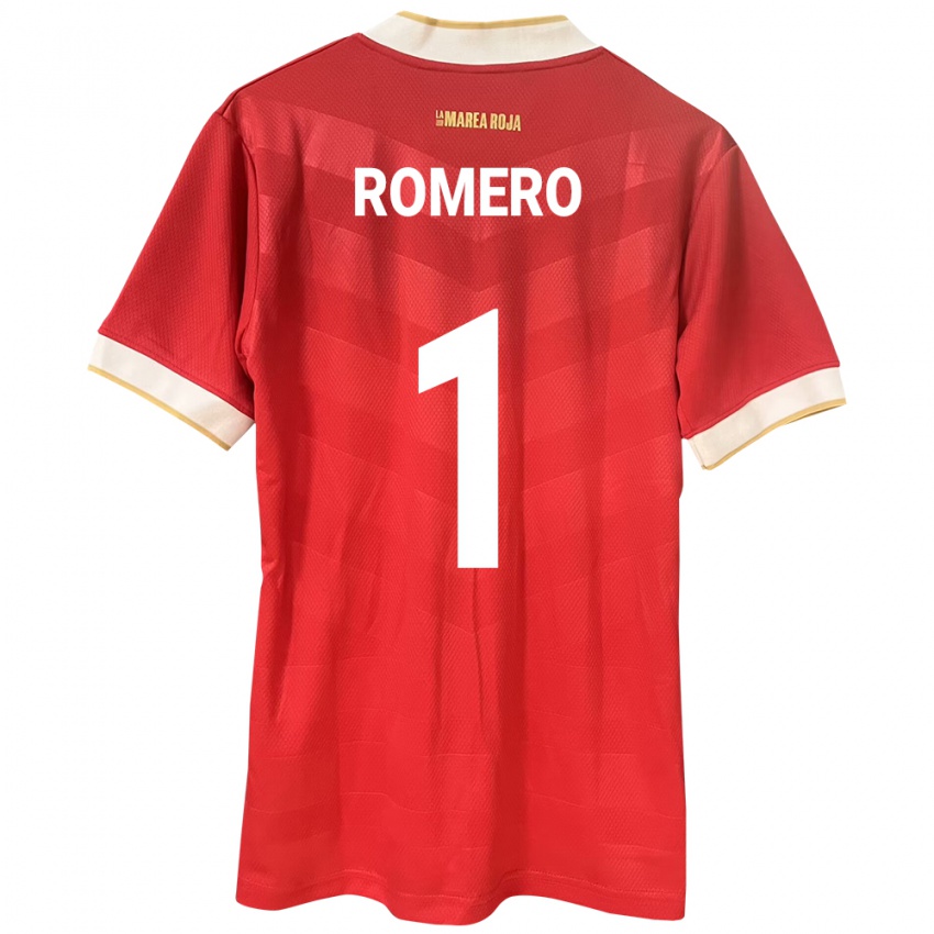 Kinder Panama Manuel Romero #1 Rot Heimtrikot Trikot 24-26 T-Shirt Schweiz