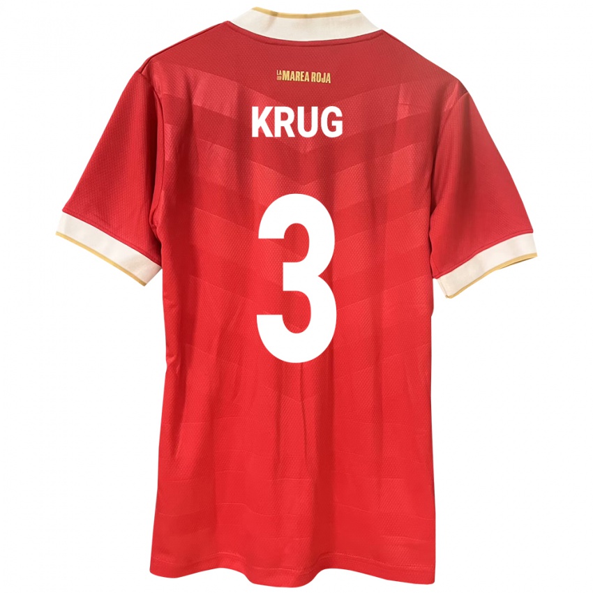 Kinder Panama Martín Krug #3 Rot Heimtrikot Trikot 24-26 T-Shirt Schweiz