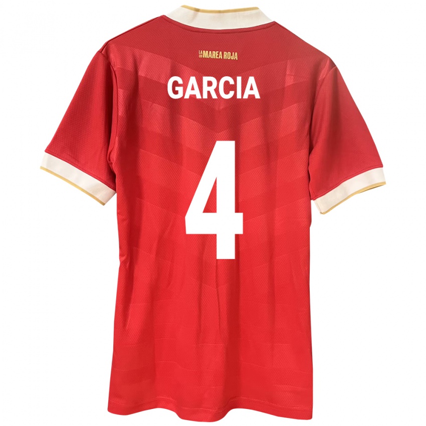 Kinder Panama Giancarlos García #4 Rot Heimtrikot Trikot 24-26 T-Shirt Schweiz