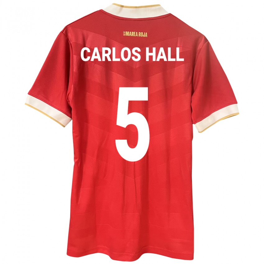 Kinder Panama Juan Carlos Hall #5 Rot Heimtrikot Trikot 24-26 T-Shirt Schweiz