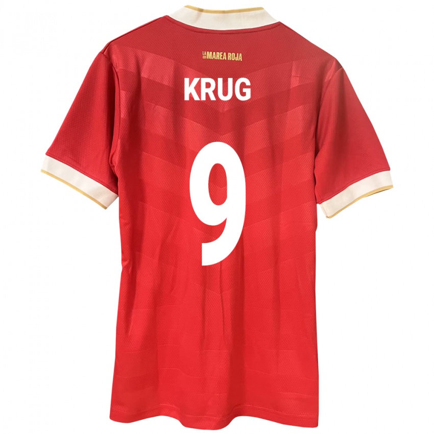 Kinder Panama Frederick Krug #9 Rot Heimtrikot Trikot 24-26 T-Shirt Schweiz