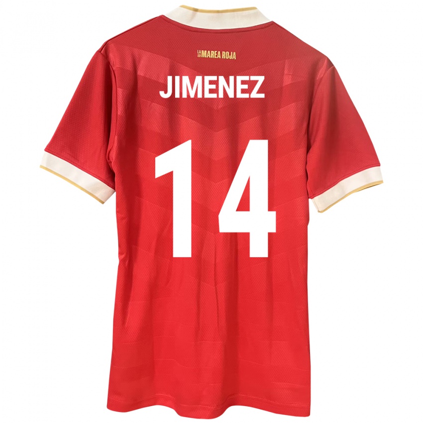 Kinder Panama Juan Jiménez #14 Rot Heimtrikot Trikot 24-26 T-Shirt Schweiz