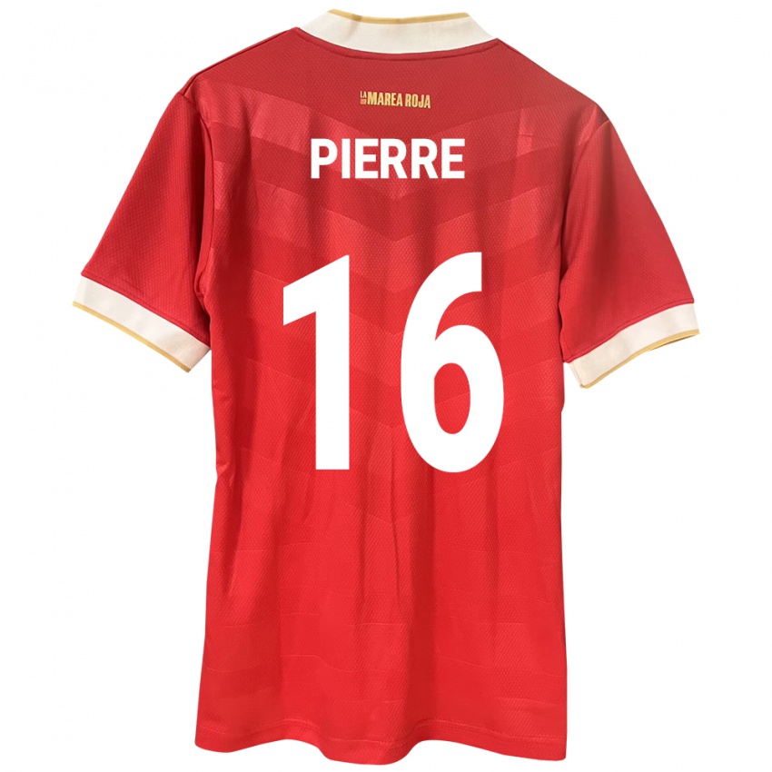 Kinder Panama Jael Pierre #16 Rot Heimtrikot Trikot 24-26 T-Shirt Schweiz