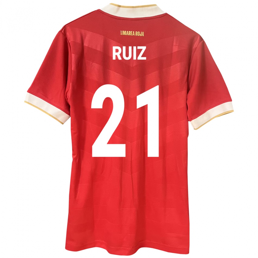 Kinder Panama Alberto Ruiz #21 Rot Heimtrikot Trikot 24-26 T-Shirt Schweiz