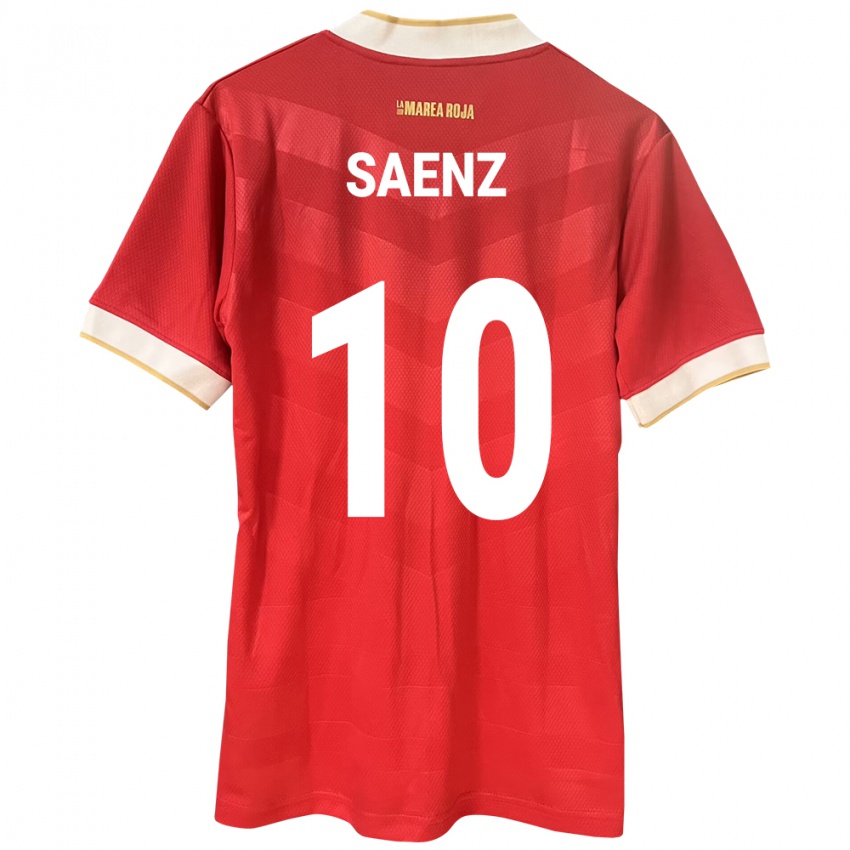 Kinder Panama Gloria Sáenz #10 Rot Heimtrikot Trikot 24-26 T-Shirt Schweiz