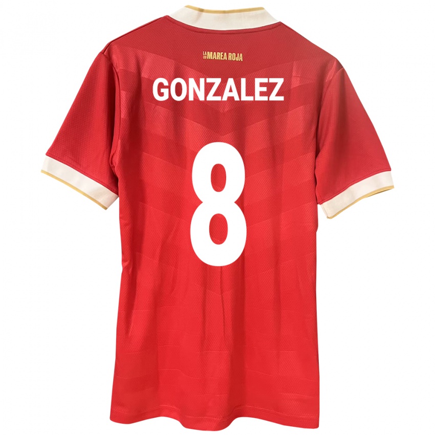 Kinder Panama Schiandra González #8 Rot Heimtrikot Trikot 24-26 T-Shirt Schweiz