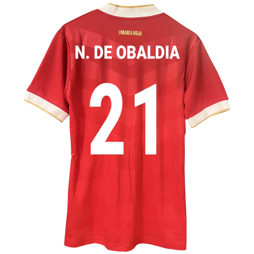 Kinder Panama Nicole De Obaldía #21 Rot Heimtrikot Trikot 24-26 T-Shirt Schweiz