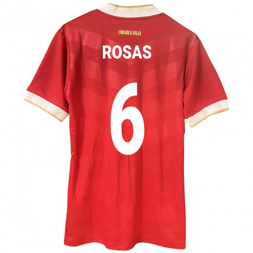 Kinder Panama Meredith Rosas #6 Rot Heimtrikot Trikot 24-26 T-Shirt Schweiz