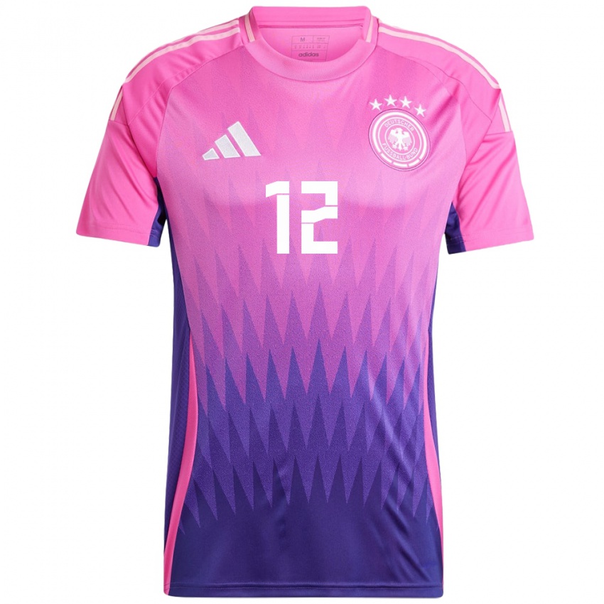 Enfant Maillot Allemagne Laura Benkarth #12 Rose-Mauve Tenues Extérieur 24-26 T-Shirt Suisse