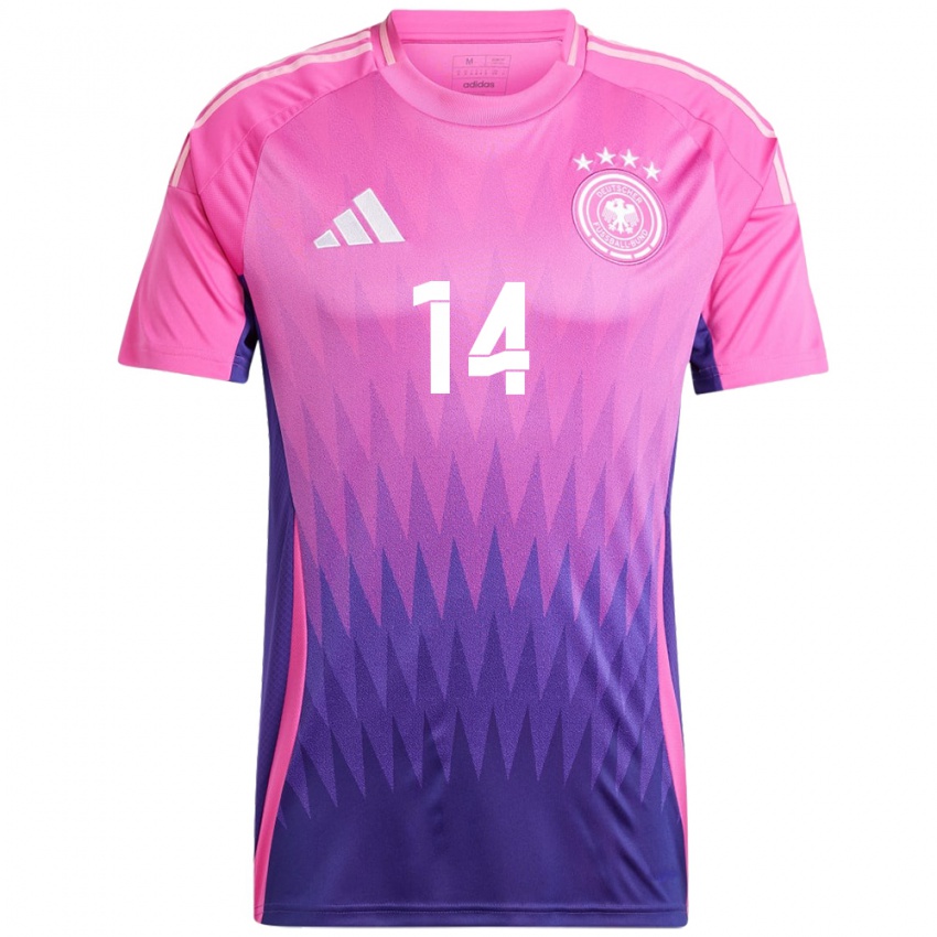 Enfant Maillot Allemagne Marcel Wenig #14 Rose-Mauve Tenues Extérieur 24-26 T-Shirt Suisse