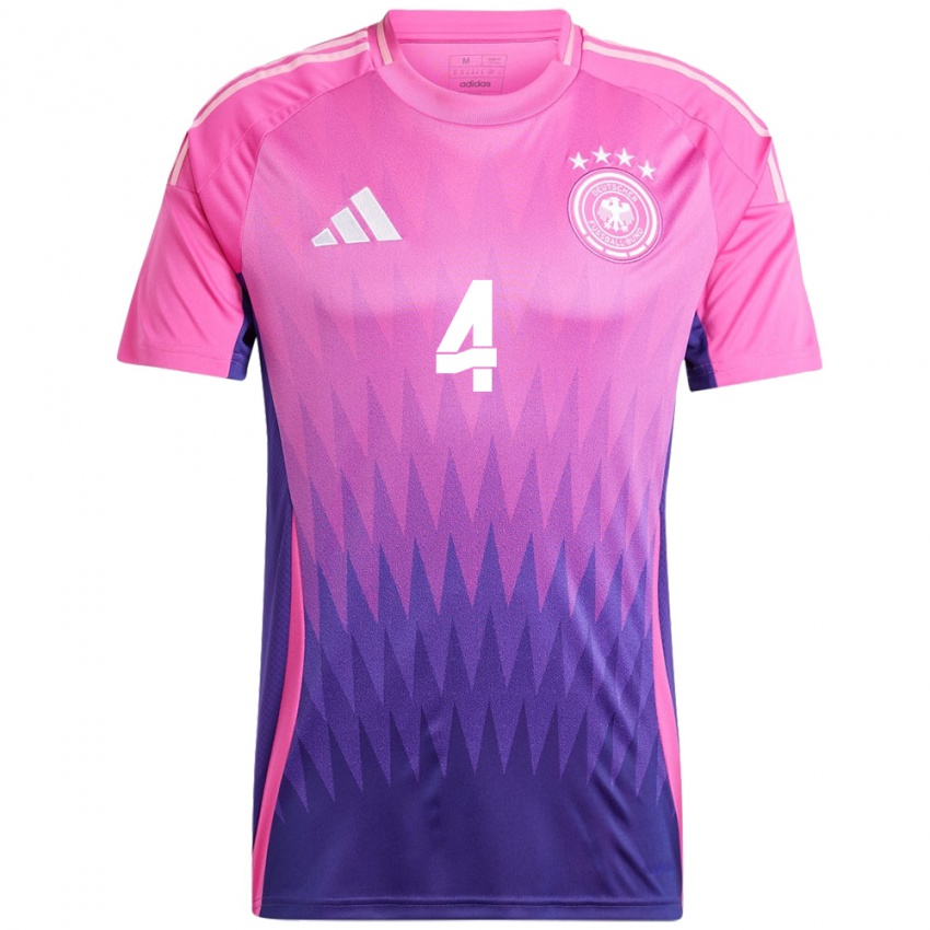 Enfant Maillot Allemagne Matthias Ginter #4 Rose-Mauve Tenues Extérieur 24-26 T-Shirt Suisse