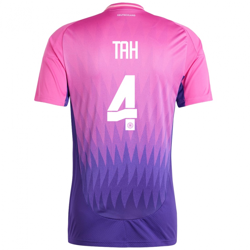 Enfant Maillot Allemagne Jonathan Tah #4 Rose-Mauve Tenues Extérieur 24-26 T-Shirt Suisse