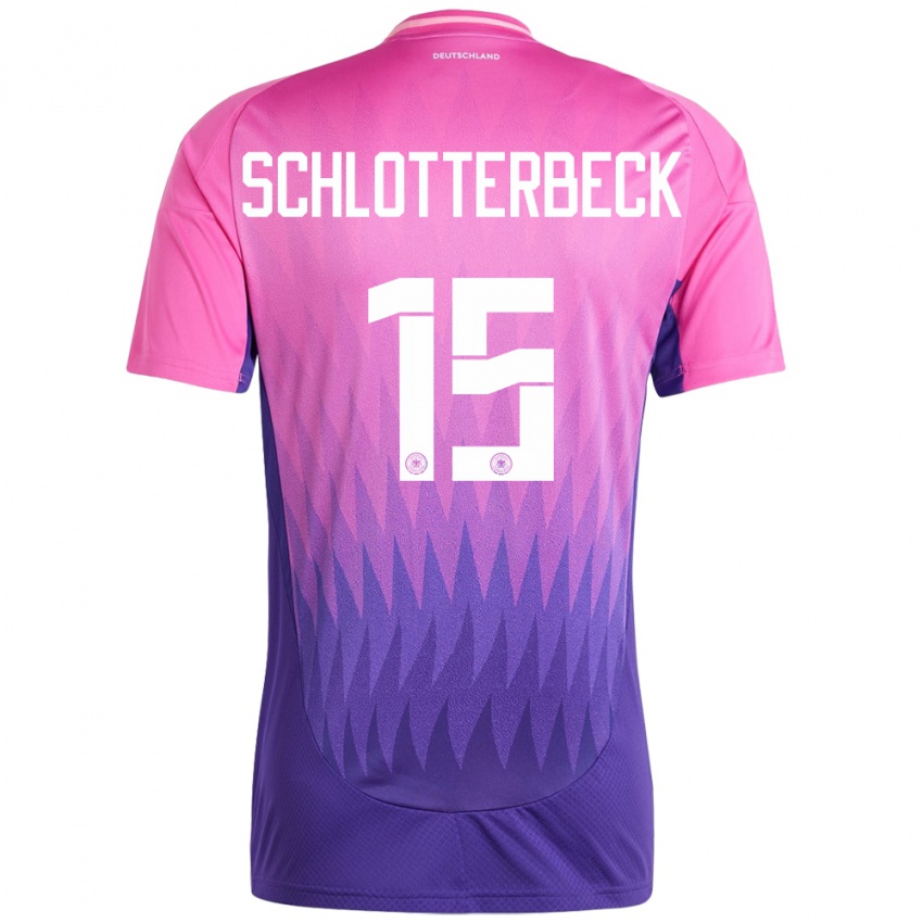 Kinder Deutschland Nico Schlotterbeck #15 Pink Lila Auswärtstrikot Trikot 24-26 T-Shirt Schweiz