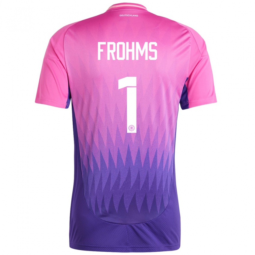 Enfant Maillot Allemagne Merle Frohms #1 Rose-Mauve Tenues Extérieur 24-26 T-Shirt Suisse