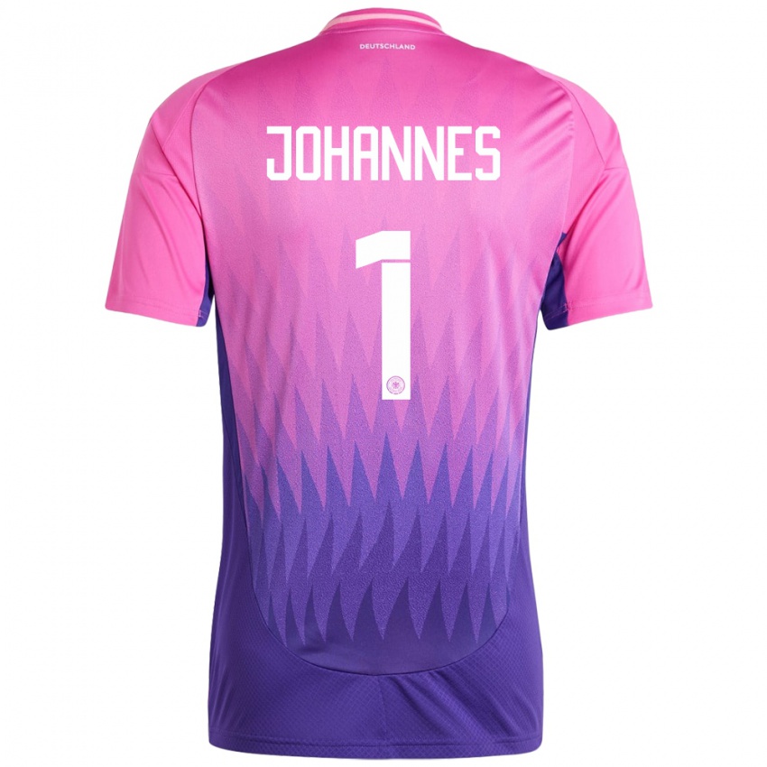 Enfant Maillot Allemagne Stina Johannes #1 Rose-Mauve Tenues Extérieur 24-26 T-Shirt Suisse