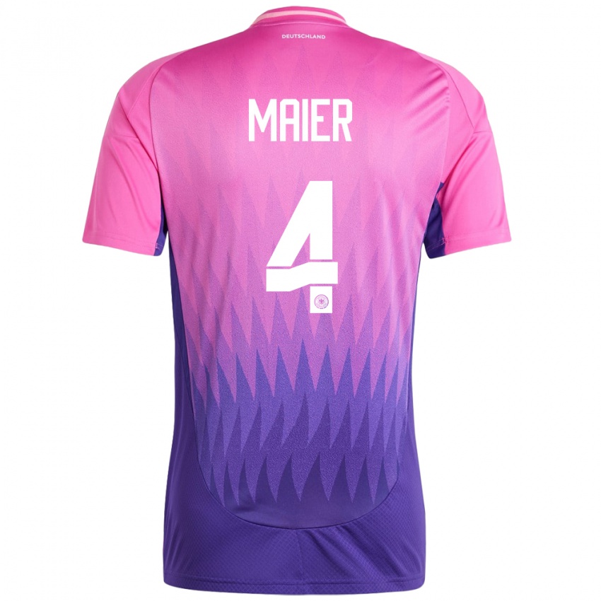 Enfant Maillot Allemagne Leonie Maier #4 Rose-Mauve Tenues Extérieur 24-26 T-Shirt Suisse