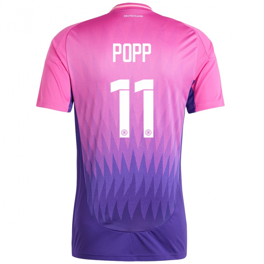 Enfant Maillot Allemagne Alexandra Popp #11 Rose-Mauve Tenues Extérieur 24-26 T-Shirt Suisse