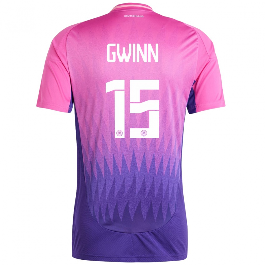 Enfant Maillot Allemagne Giulia Gwinn #15 Rose-Mauve Tenues Extérieur 24-26 T-Shirt Suisse