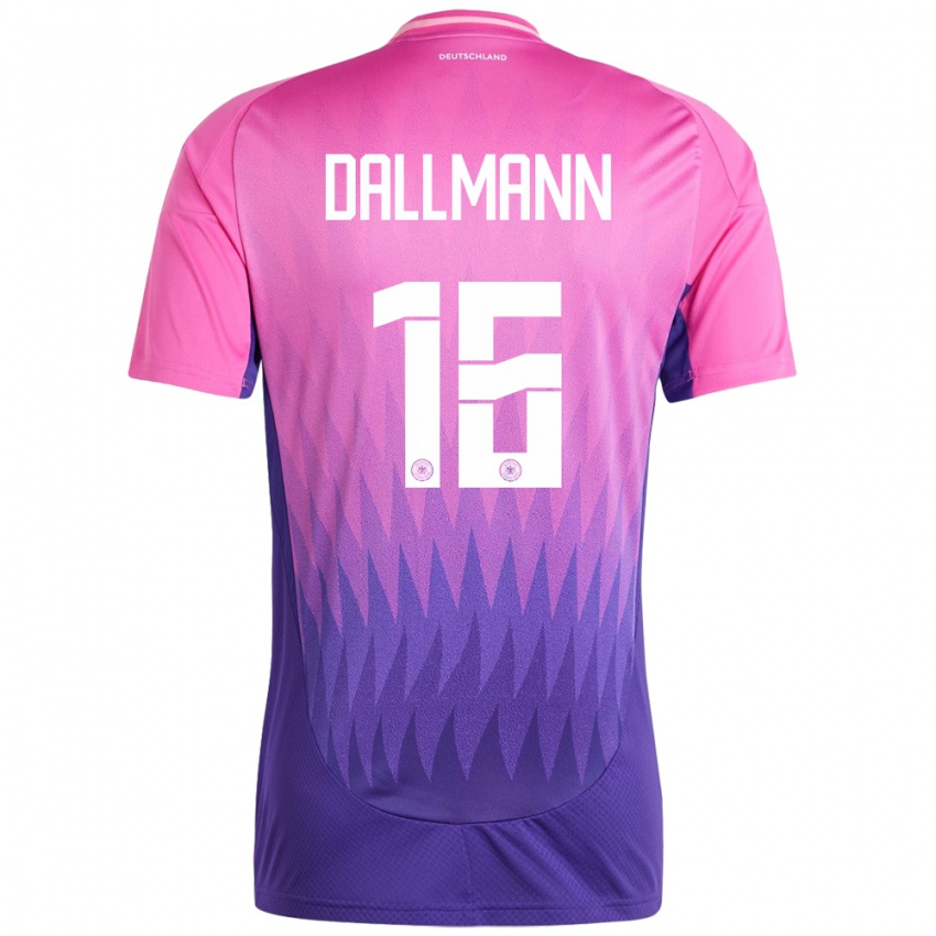 Enfant Maillot Allemagne Linda Dallmann #16 Rose-Mauve Tenues Extérieur 24-26 T-Shirt Suisse