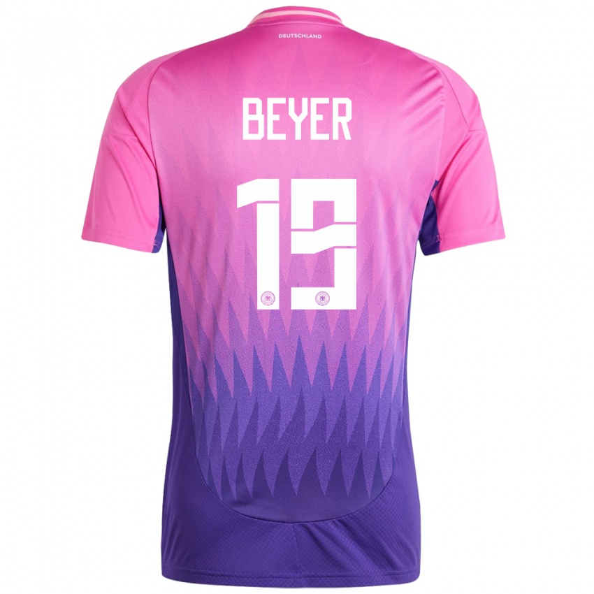 Enfant Maillot Allemagne Jordan Beyer #19 Rose-Mauve Tenues Extérieur 24-26 T-Shirt Suisse