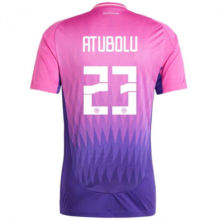 Enfant Maillot Allemagne Noah Atubolu #23 Rose-Mauve Tenues Extérieur 24-26 T-Shirt Suisse