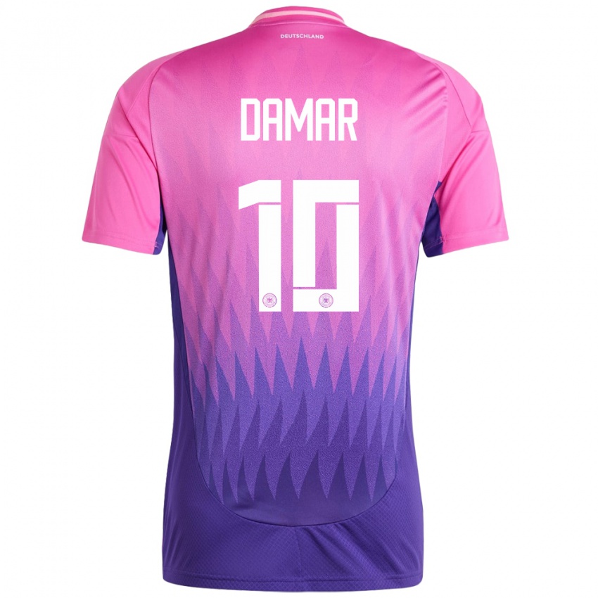 Enfant Maillot Allemagne Muhammed Damar #10 Rose-Mauve Tenues Extérieur 24-26 T-Shirt Suisse