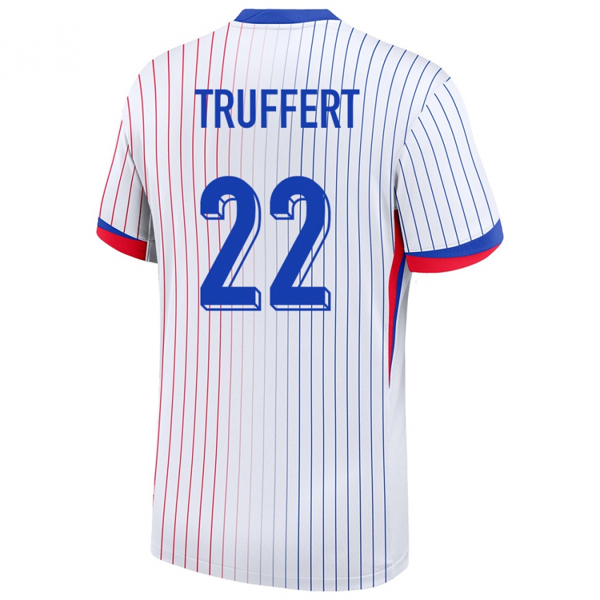 Enfant Maillot France Adrien Truffert #22 Blanc Tenues Extérieur 24-26 T-Shirt Suisse